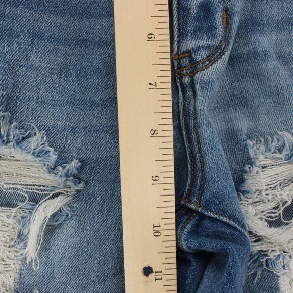 Judy Blue Jeans Womens 1/25 Blue Boyfriend Fit Stretch Distressed Pockets - Picture 5 of 11